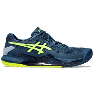 Asics Homme Gel-Resolution 9 Sneaker, Mako Blue Safety Yellow, 46 EU pas cher