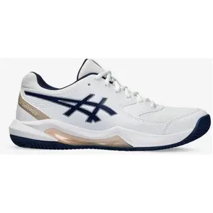 Chaussures de Tennis terre battue femme - Gel Dedicate 8 blanc - ASICS pas cher