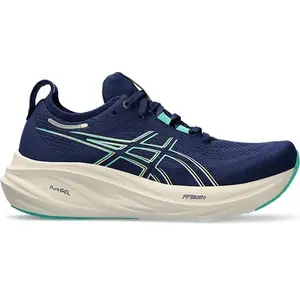 ASICS Femme Gel-Nimbus 26 Sneaker, Blue Expanse/Aurora Green, 40.5 EU pas cher