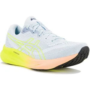 Chaussures running asics gel pulse 15 bleu orange jaune homme pas cher