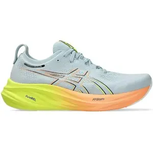 Chaussures running asics gel nimbus 26 paris bleu orange jaune homme pas cher