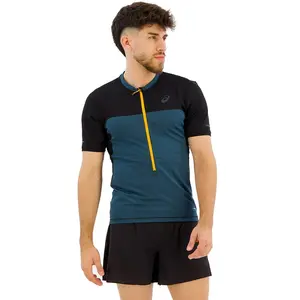 Asics Fujitrail Short Sleeve Top Homme Bleu pas cher