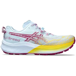 Chaussures de trail running femme asics fujispeed 2 bleu rose pas cher