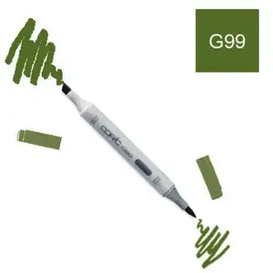 Stylo feutre Copic Ciao double pointe - G99 Olive pas cher