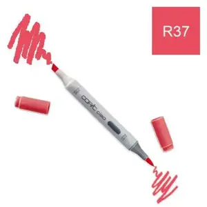 Comparateur de prix : Copic Ciao R37, Carmine, Twin Marker avec Une Pointe Moyenne et Une Pointe Brush