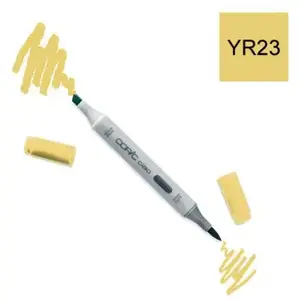 Comparateur de prix : COPIC Ciao YR23, Yellow Ochre, Twin Marker avec une pointe moyenne et une pointe pinceau
