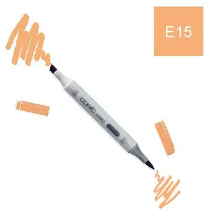 Comparateur de prix : COPIC Ciao E15, Dark Suntan, Twin Marker avec une pointe de largeur moyenne et une pointe Brush