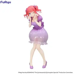 Furyu La Statue Des Quintupleses Quintessentielles Trio-try-nakano Nino Version Robe Pastel It 21 Cm pas cher