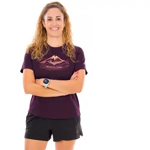 ASICS Fujitrail Logo Maillot de course Femmes - rouge vin, Taille L pas cher