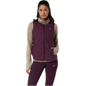 ASICS Nagino Padded  Gilets de course Femmes - rouge vin, Taille M pas cher