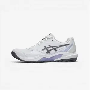 Chaussures de tennis terre battue femme, Asics Gel Dedicate 9 blanc pas cher