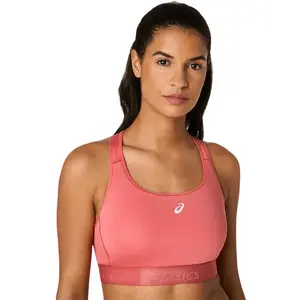 Soutien-gorge ASICS Road Compression rouge corail - M pas cher