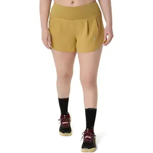 ASICS Road 3.5in Short De Running Femmes - Jaune Lemon, Taille L pas cher