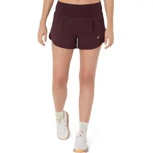 ASICS Road 3.5in Short De Running Femmes - Rouge Foncé, Taille XS pas cher
