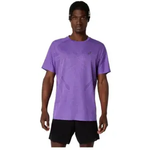 T-shirt Asics Metarun SS Manches Courtes Violet, Taille S pas cher