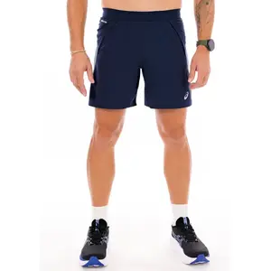 ASICS Road 7in Short De Running Hommes - Bleu , Gris, Taille XXL pas cher