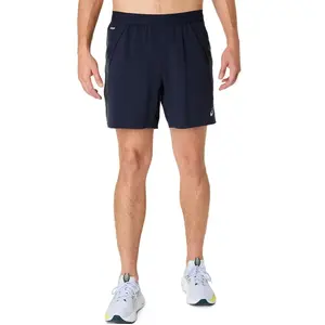 ASICS Road 7in Short De Running Hommes - Bleu , Gris, Taille S pas cher