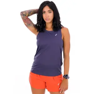 ASICS Core Tank Maillot De Course Femmes - Bleu Gris, Taille L pas cher