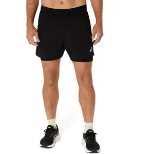 ASICS Core 2in1 5in Short de running Hommes-noir, noir, Taille XS pas cher