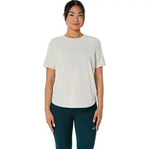 ASICS Road Maillot De Course Femmes - Crème, Taille L pas cher