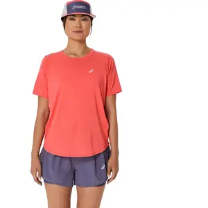 ASICS Road Maillot De Course Femmes - Orange, Taille L pas cher