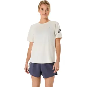ASICS Icon Maillot De Course Femmes - Crème, Taille XL pas cher