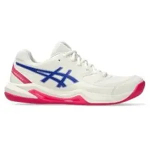 ASICS Chaussures de Tennis moquette femme - Gel Dedicate 8 blanc rose bleu pas cher