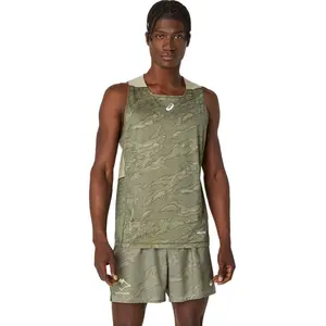 ASICS Fujitrail Maillot De Course Hommes - Vert , Noir, Taille XL pas cher