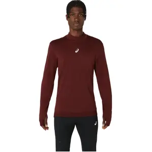 ASICS Road Winter Seamless Maillot De Course Hommes - Rouge Vin, Taill... pas cher