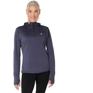 ASICS Road Winter Maillot De Course Femmes - Bleu Gris, Taille L pas cher
