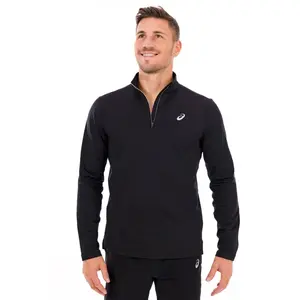 ASICS Core Winter 1/2 Zip Maillot De Course Hommes-Noir, Taille L pas cher