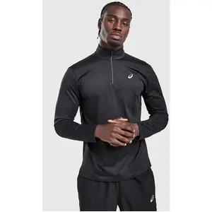 T-shirt ASICS Core Half Zip Winter manches longues noir - XS pas cher