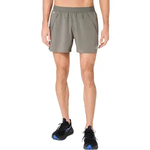 Short ASICS Road 5In gris taupe - XXL pas cher