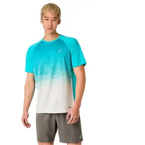 ASICS Road Ibuki  Maillot de course Hommes - turquoise, Taille XXL pas cher