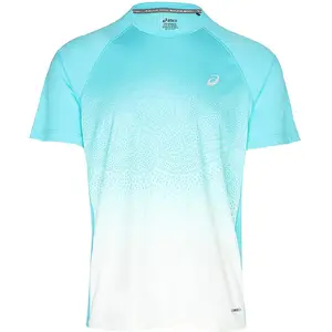 ASICS Road Ibuki Maillot de course Hommes - turquoise, Taille L pas cher