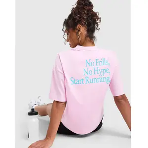 ASICS T-shirt Runner - Rose, Rose L pas cher