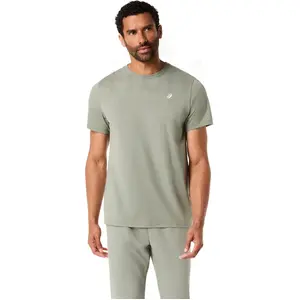 ASICS Spiral Embroidery Maillot de course Hommes-vert, Taille M pas cher