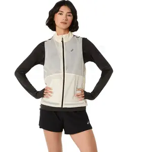 ASICS Metarun Packable Gilets de course Femmes-beige, Taille M pas cher