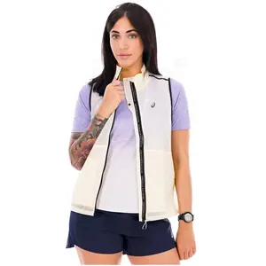 ASICS Metarun Packable Gilets de course Femmes-beige, Taille XS pas cher