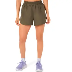 ASICS Nagino 4in Run Short de running Femmes-vert, Taille XS pas cher