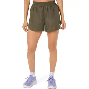 ASICS Nagino 4in Run Short de running Femmes-vert, Taille S pas cher