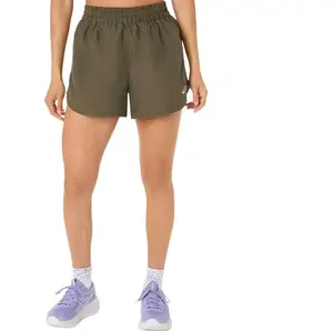 ASICS Nagino 4in Run Short de running Femmes-vert, Taille L pas cher