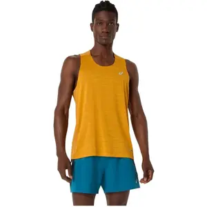 ASICS Road Maillot de course Hommes-jaune, Taille S pas cher
