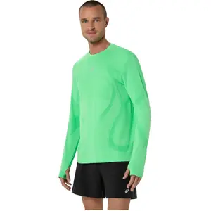 ASICS ROAD SEAMLESS SS Maillot de course Hommes-vert, vert, Taille XL pas cher