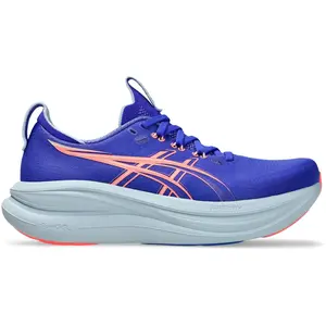 Chaussures ASICS Gel-Nimbus 28 bleu ultra blanc rose femme - 40.5 pas cher