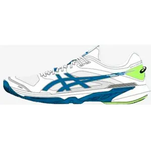 Chaussures de tennis multicourt homme, Solution Speed FF 4 blanc bleu - ASICS pas cher