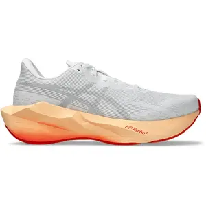Chaussures ASICS Novablast 6 gris clair beige rouge femme - 37.5 pas cher