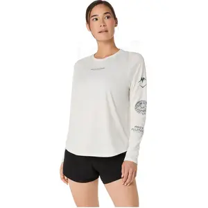 ASICS Fujitrail Logo Maillot de course Femmes-beige, Taille XL pas cher