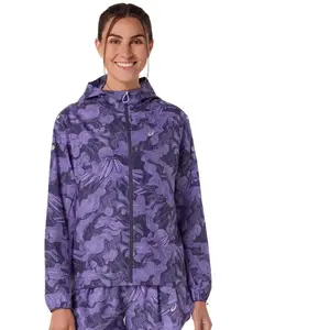 Comparateur de prix : Veste à capuche ASICS Fujitrail Packable violette femme - S