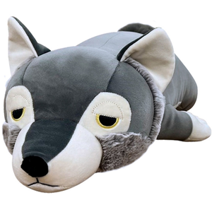 Trousselier Peluche nemu nemu - loulou le loup taille l  66cm J60 38 pas cher
